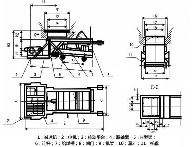 K型往复式给煤机(18新利网址)产品外形图